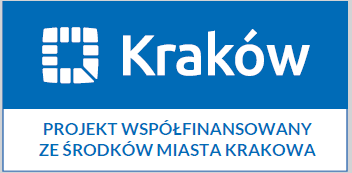 Logotyp Kraków: Projekt Współfinansowany ze środków Miasta Krakowa